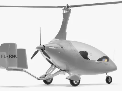 Autogyro Calidus 912 White 3D model