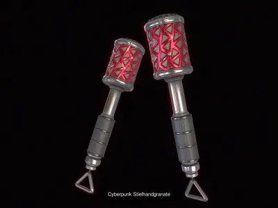 Cyberpunk granade and mine pack Red Combination