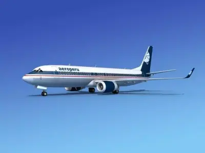 Boeing 737-800 Aeroperu 3D model