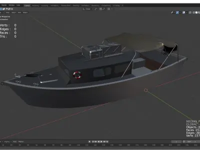 river ship 3D model