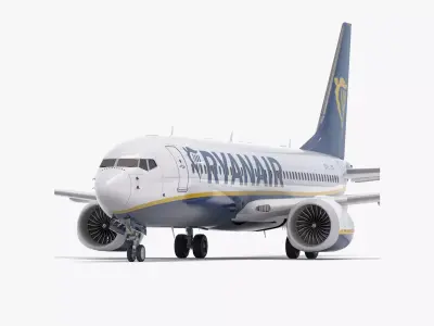 Boeing 737-800 MAX Ryanair 3D model