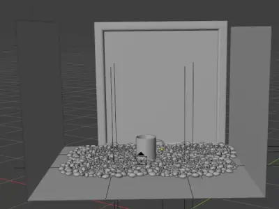 Modern Coffee Mug on Pebble Stone Surface Free 3D model