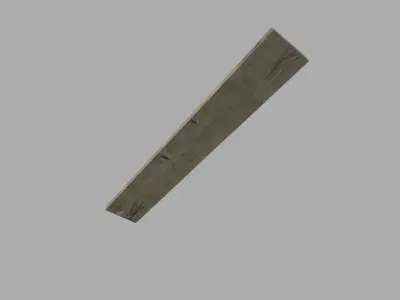 low poly wood plank Low-poly 3D model