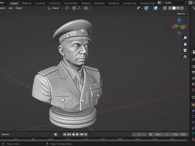 Ukraine General Oleksandr Syrskyi chess piece 3D print model
