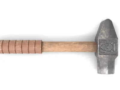 Hammer Low-poly 3D model 19