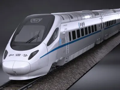 CRH5 Speed Train 3D model