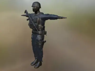 SWAT character 3D model