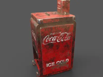 Old Cola Machine Low-poly 3D model purchase