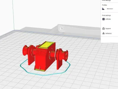 Winch Machine 3D print model