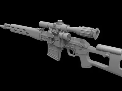 Dragunov SVD 3D model