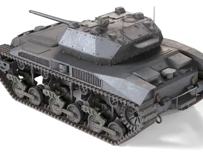 Ripsaw M5 Ground Vehicle Low-poly 3D model