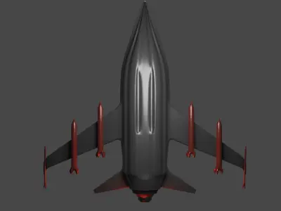 Fighter Aircraft Low-poly 3D model
