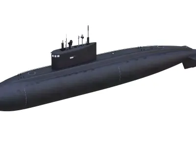 Diesel Electric Submarine Kilo Class Russian 3D model