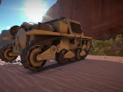 Italian Tank Semovente Low-poly 3D model