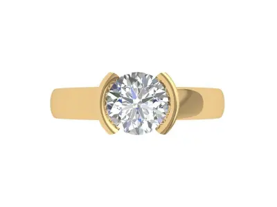 Single-Stone-Ring 3D print model buy