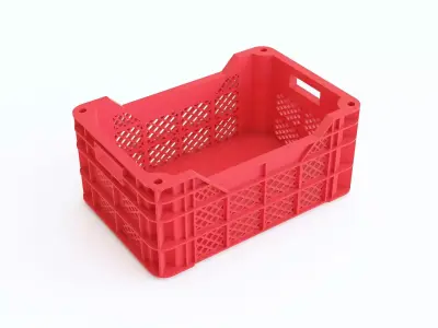Plastic crate 11 3D model