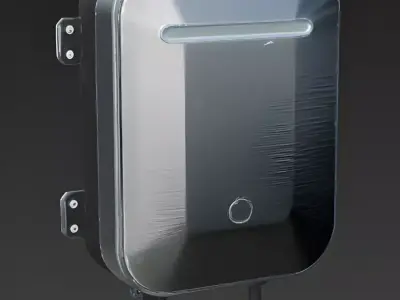 Realistic Home EV Wallbox 3D Model 3D Model Low-poly 3D model
