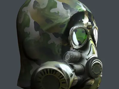 Helmet 3d model military combat Military Low-poly Low-poly 3D model 6