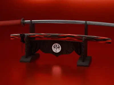 katana Low-poly 3D model 12