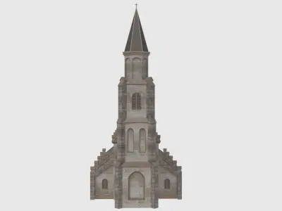 European Church - Low Poly Low-poly 3D model