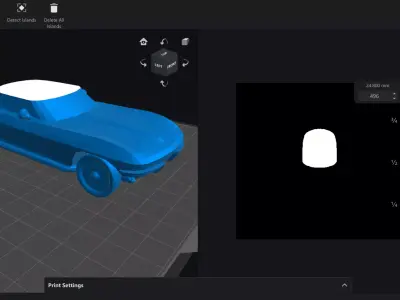 Corvette Stingray 1965 STL  Beginner Friendly 3D Print Model 3D print model