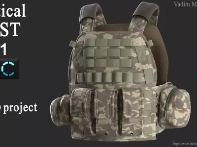 Tactical VEST 1 3D model