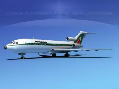 Boeing 727-100 Alitalia 3D model