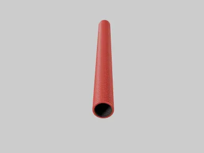 Rigid double-walled corrugated pipes for cable protection 3D model