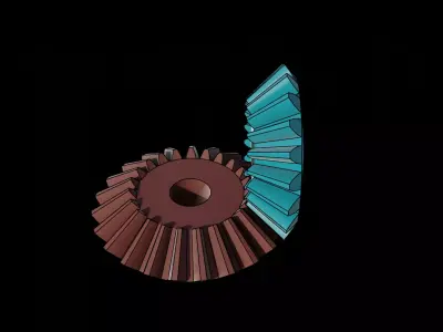 Animated Gears 2 3D model
