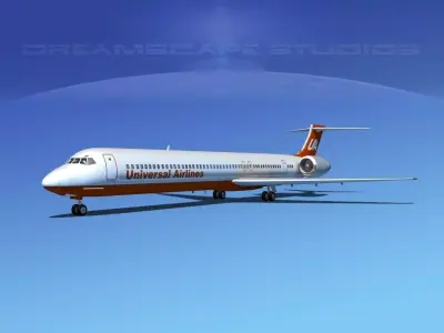 Douglas MD-80 Universal Airlines 3D model