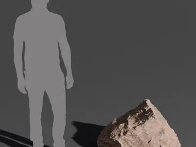  Peaked Dimpled Large Rock Boulder Model, Red  purchase