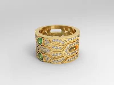 Panthere ring many sizes 3D print model