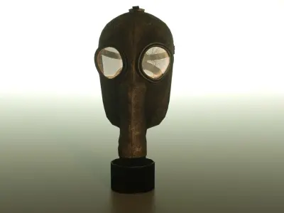 Gas mask Low-poly 3D model buy