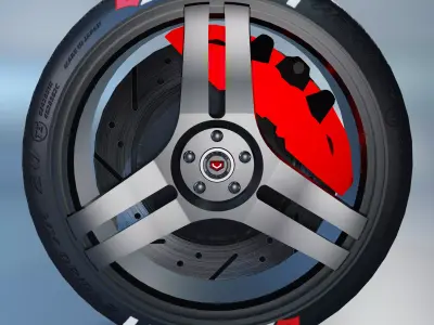 Vossen Vps 317 Wheel Low-poly 3D model