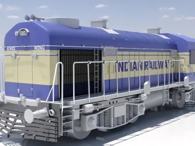 Indian Railway and LBH Coach  model  3D model