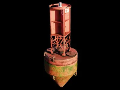Sea Buoy Low-poly 3D model
