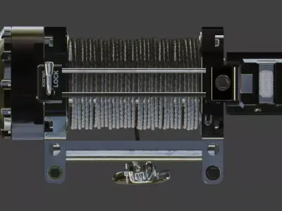 Heavy Duty Electric Off-Road Recovery Winch  3D model