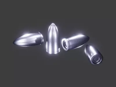 Mechanical Gun Bullets 3D model 3D model
