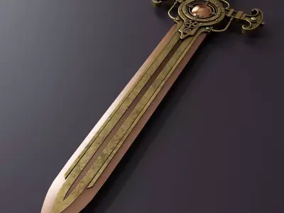 Steampunk melee weapon set 3D model