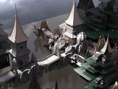 Golden Triangle Temples Kings Palace 3D model