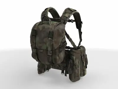 tactical vest 02 3D model