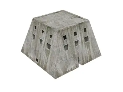 Bunker Low-poly 3D model buy