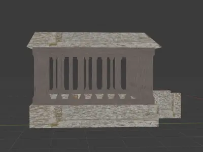 Ancient Greek Temple Arch 3D model