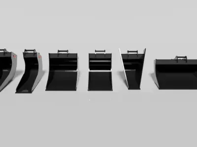JST Nordic Line 20-25 Ton Bucket Collection Low-poly 3D model