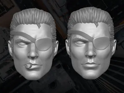 David Hasselhoff Nick Fury fan art 3D printable File 3D print model