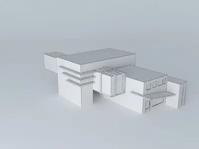Exterior of commercial complex Free 3D model