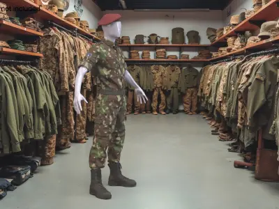  Green Camouflage Uniform Somali Soldier 