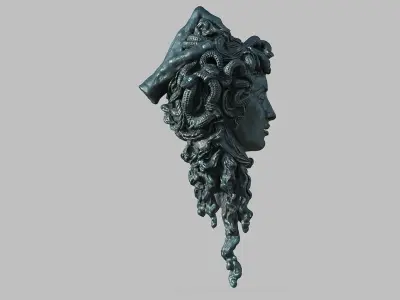 Medusa Head Bust 3D model