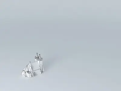 Csütörtöki rk TempleChurch on Thursday to Island Free 3D model