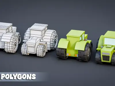 Low Poly Game-Ready Vehicle Pack   Low-poly 3D model